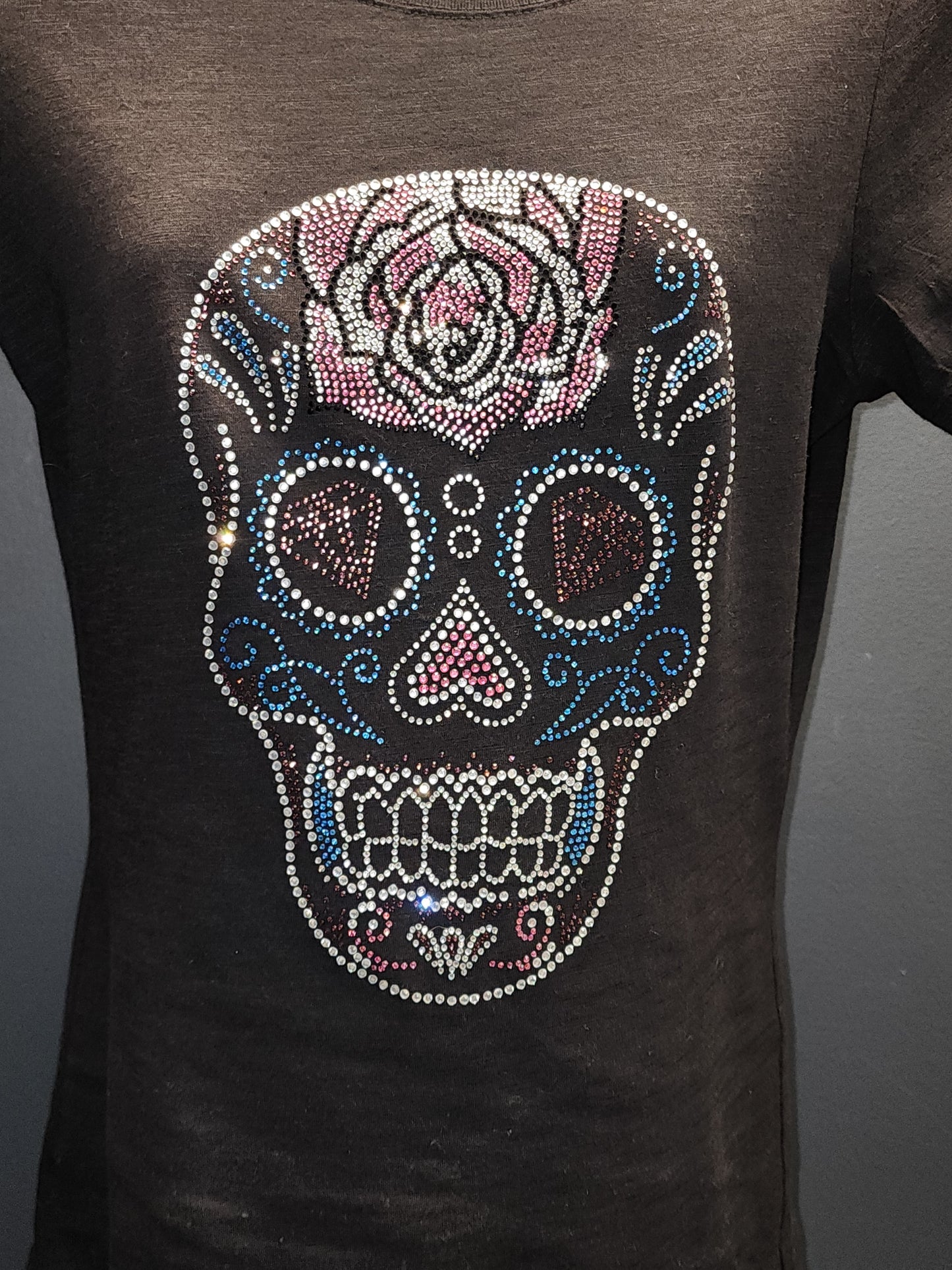 Sugar Skull Crystal Design Tshirt
