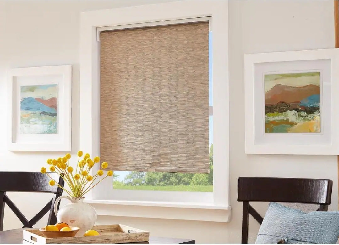 Cut-to-Size Linen Cordless Light Filtering Roller Shades 23 in. W x 64 in. L