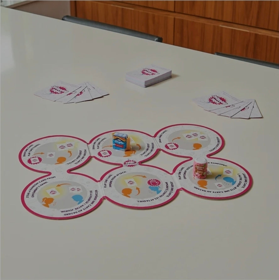5 Surprise Mini Brands Supermarket Race Board Game by Spin Master, with 2 Collectible Movers for Kids 8 and up