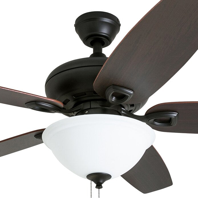 Harbor Breeze Harbor Breeze Coastal Creek 52-in Bronze LED Indoor Downrod or Flush Mount Ceiling Fan with Light & Remote Collection