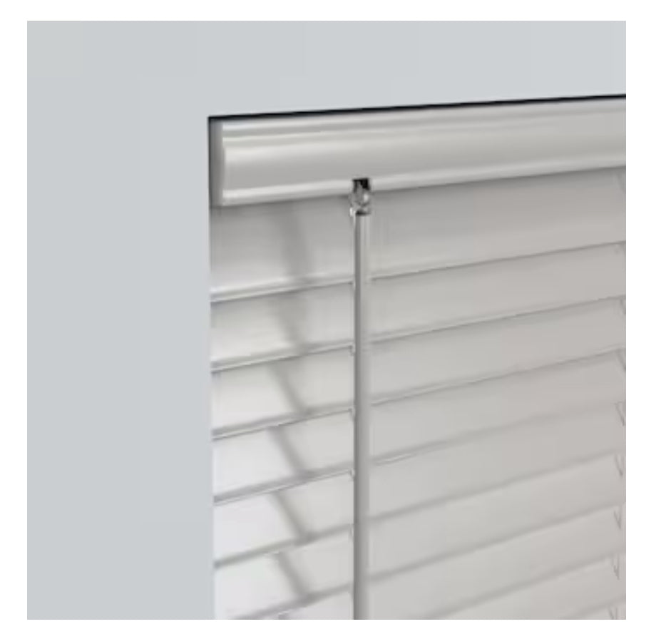 Project Source Premium 2-in Slat Width 36-in x 64-in Cordless Gray Vinyl Room Darkening Horizontal