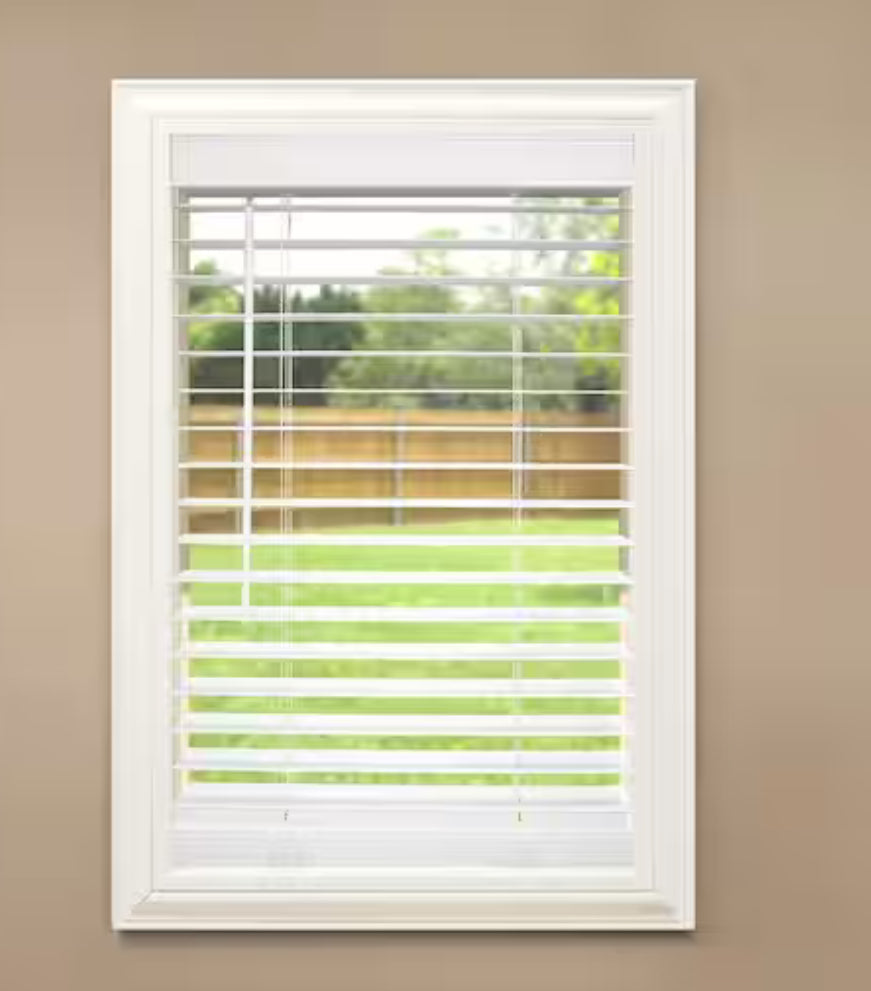 Blinds for Windows with 2 in. Slats - 27 in. W x 36 in. L (Actual Size 26.5 in. W x 36 in. L)