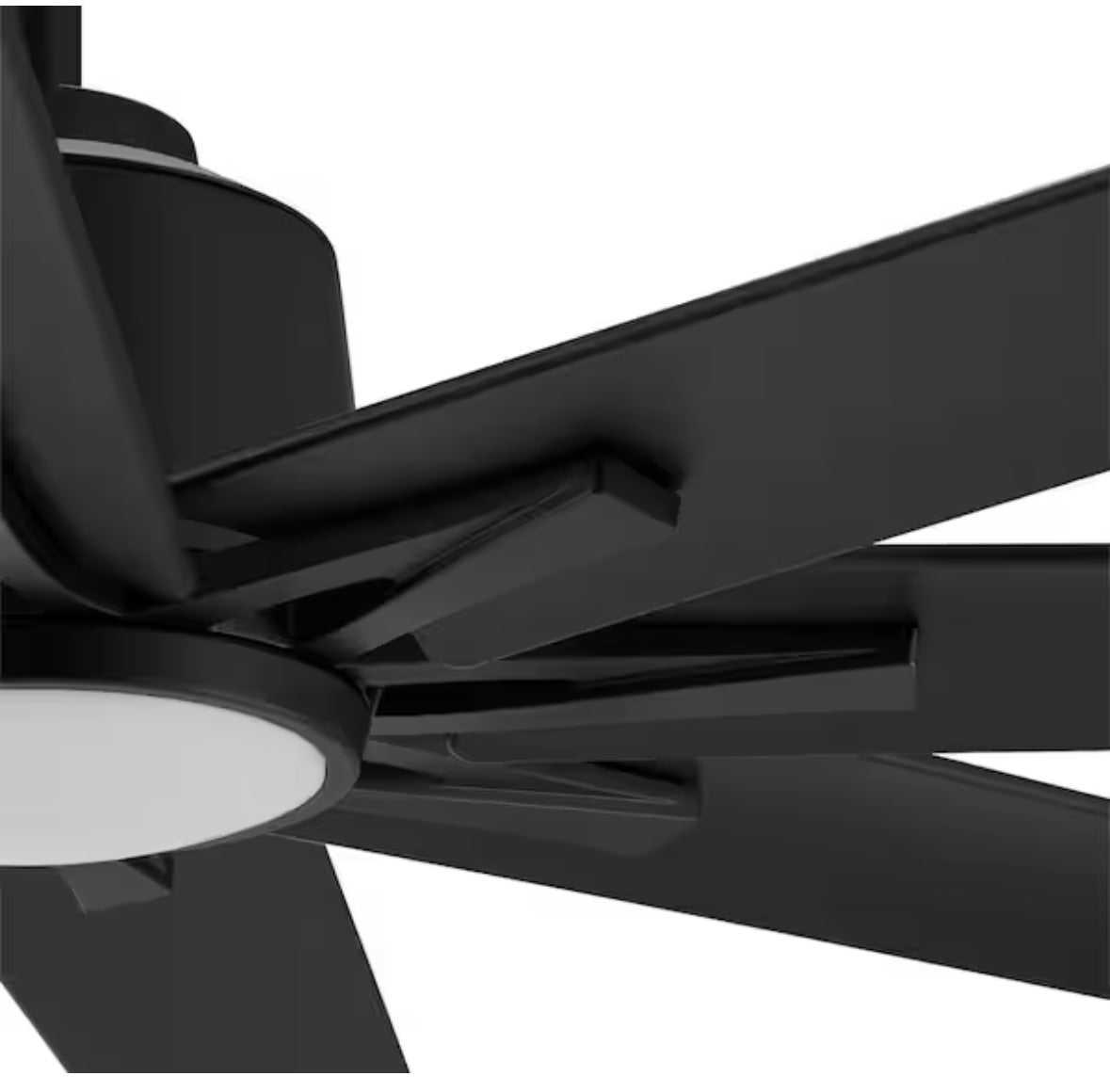 Kensgrove II 72 in. Smart Indoor/Outdoor Matte Black Ceiling Fan with Remote Included Powered by Hubspace