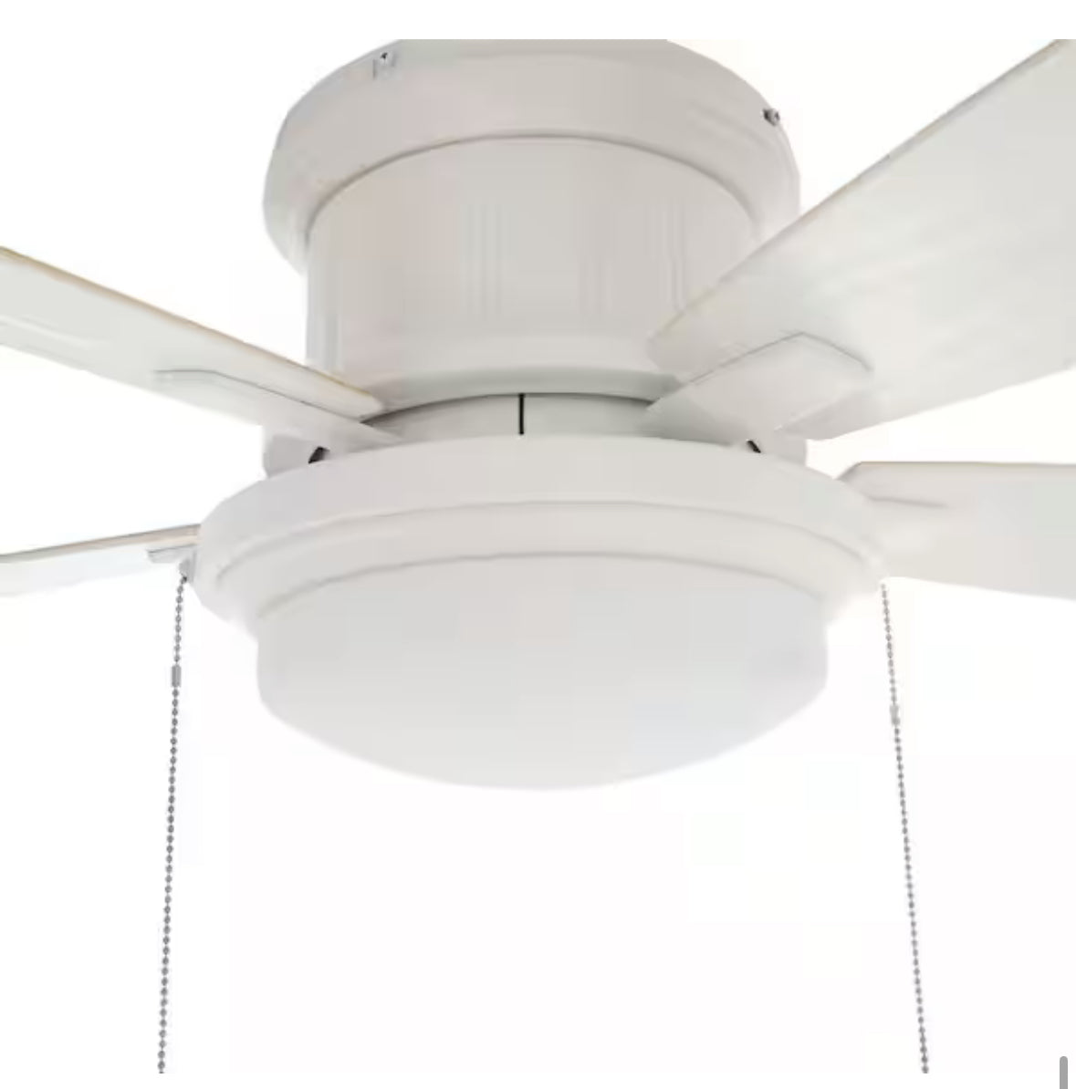 Roanoke 48 in. Indoor/Outdoor Wet Rated White Ceiling Fan with LED Bulbs Included