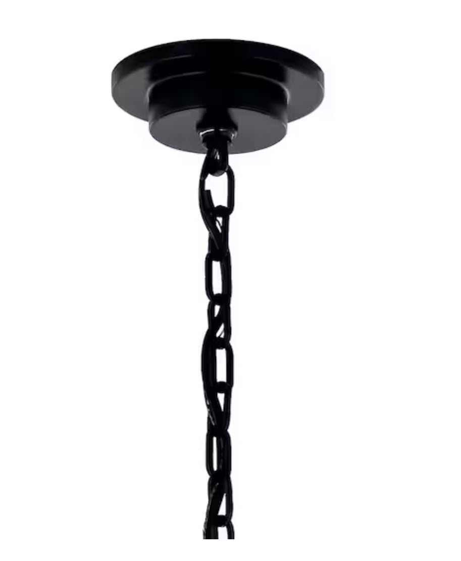 Carrick 54.25 in. 18-Light Black Traditional Candle Tiered Chandelier for Foyer