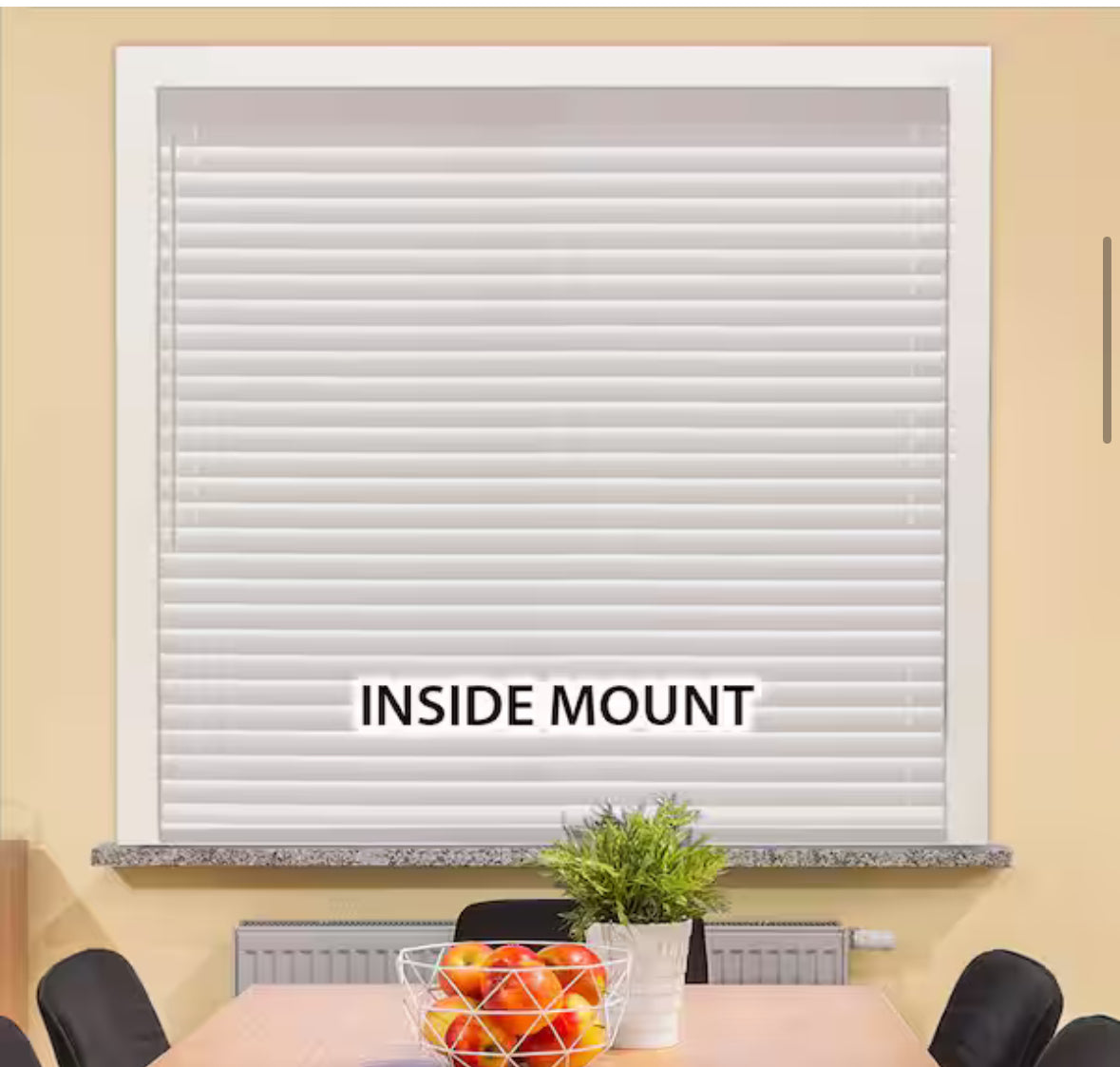 Blinds for Windows with 2 in. Slats - 27 in. W x 36 in. L (Actual Size 26.5 in. W x 36 in. L)