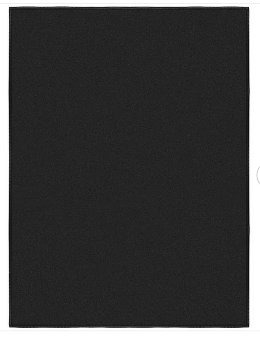 Ottohome Collection Non-Slip Rubberback Modern Solid 2x3 Indoor Entryway Mat, 2 ft. 3 in. x 3 ft., Black