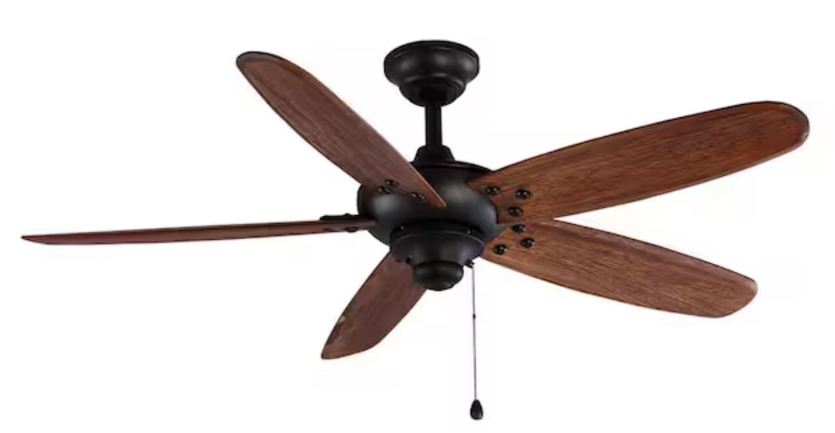 Altura 48 in. Indoor/Outdoor Matte Black Ceiling Fan with Downrod and Reversible Motor; Light Kit Adaptable
272