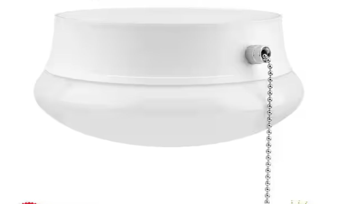 Spin Light 7 in. Closet Light with Pull Chain LED Flush Mount Ceiling Light 830 Lumens 4000K Bright White Basement Light