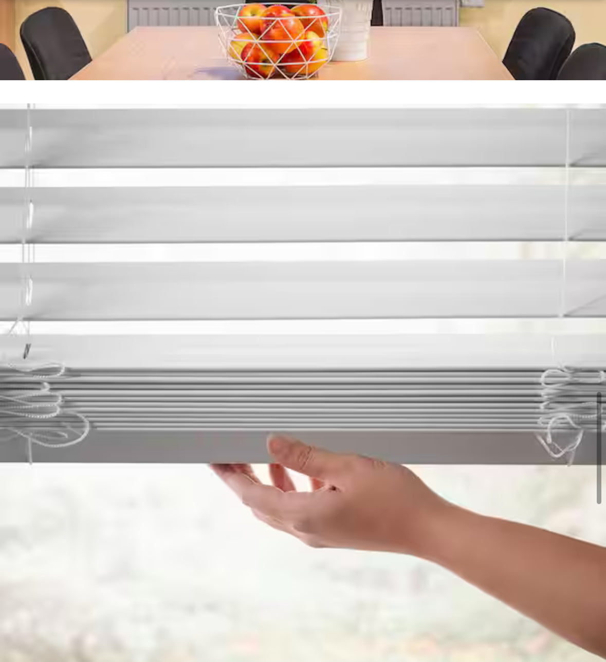 Blinds for Windows with 2 in. Slats - 27 in. W x 36 in. L (Actual Size 26.5 in. W x 36 in. L)