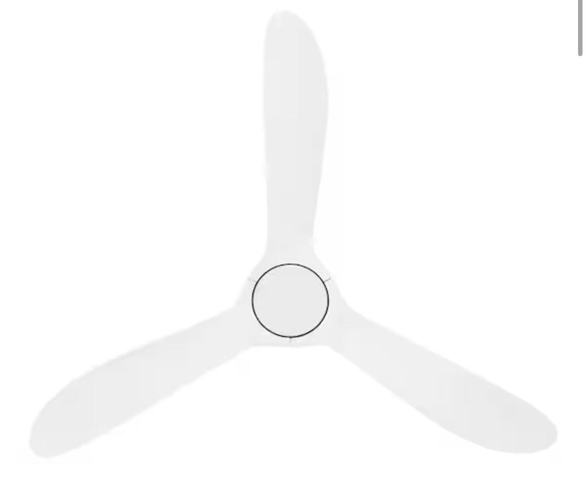 Tager 52 in. Smart Indoor/Outdoor Matte White Ceiling Fan without Light with Remote Powered by Hubspace