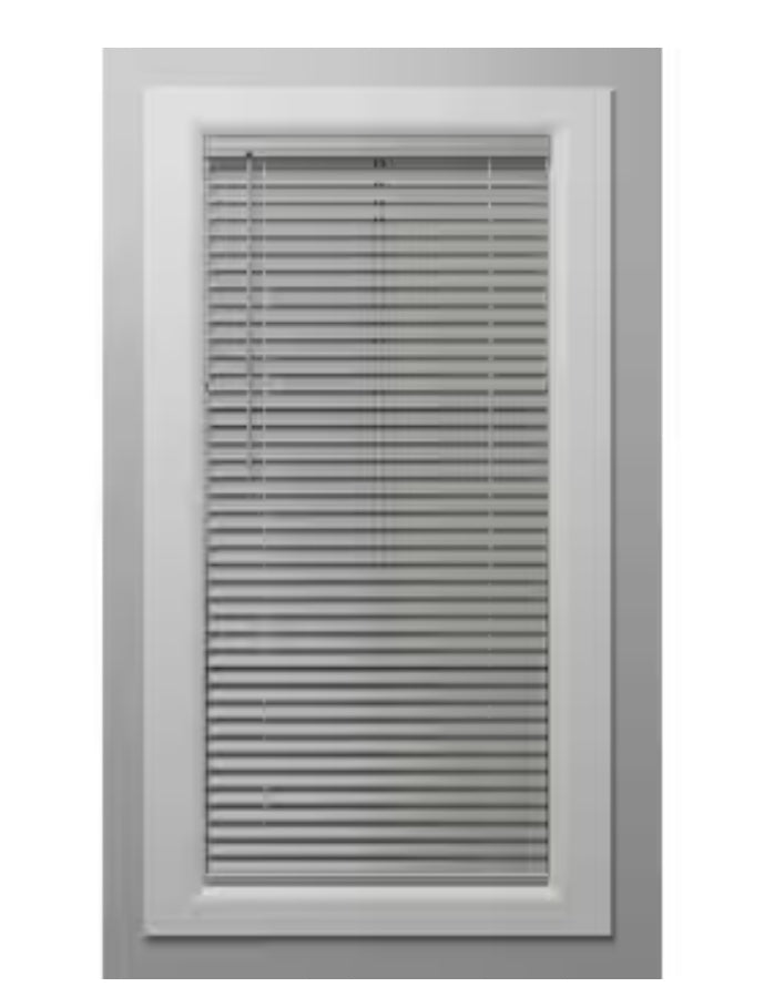 Project Source Premium 2-in Slat Width 36-in x 64-in Cordless Gray Vinyl Room Darkening Horizontal