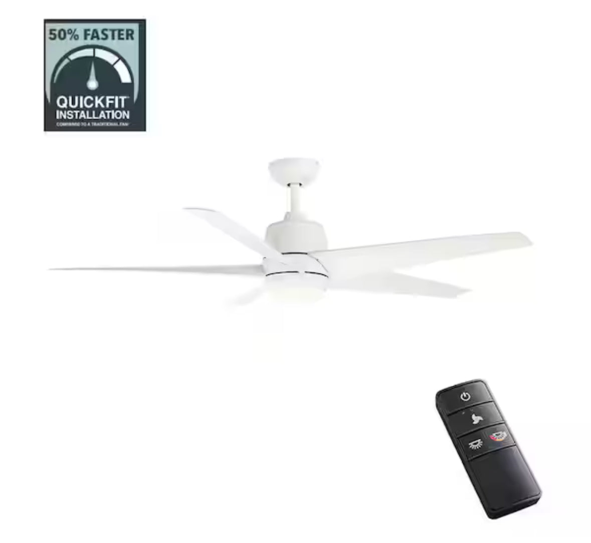 Mena 54 in. White Color Changing Integrated LED Indoor/Outdoor Matte White Ceiling Fan with Light Kit and Remote Control