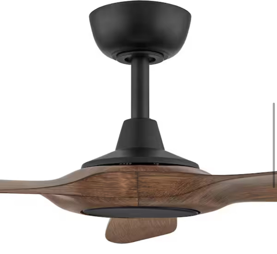 Tager 60 in. Smart Indoor/Outdoor Matte Black with Whiskey Barrel Blades Ceiling Fan with Remote Powered by Hubspace