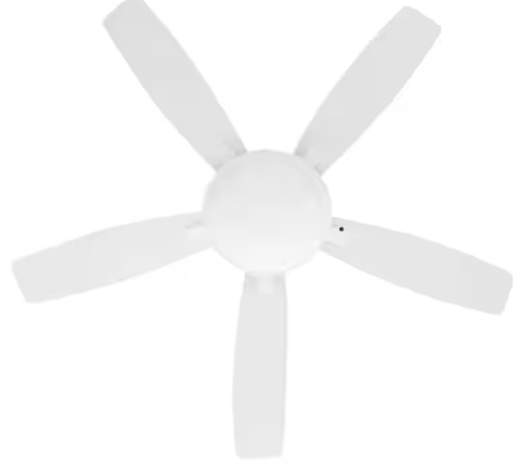 Roanoke 48 in. Indoor/Outdoor Wet Rated White Ceiling Fan with LED Bulbs Included