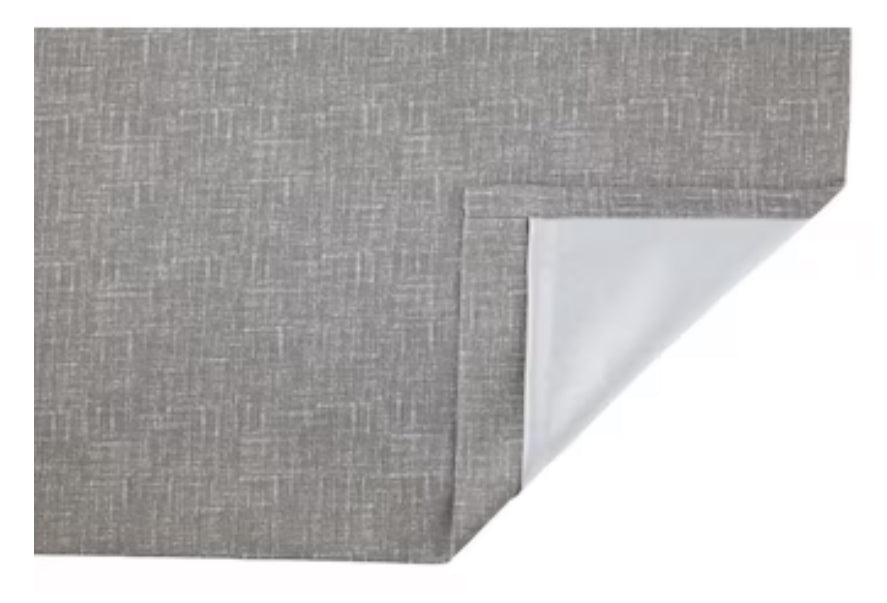 allen + roth 84-in Grey Room Darkening Thermal Lined Back Tab Single Curtain Panel