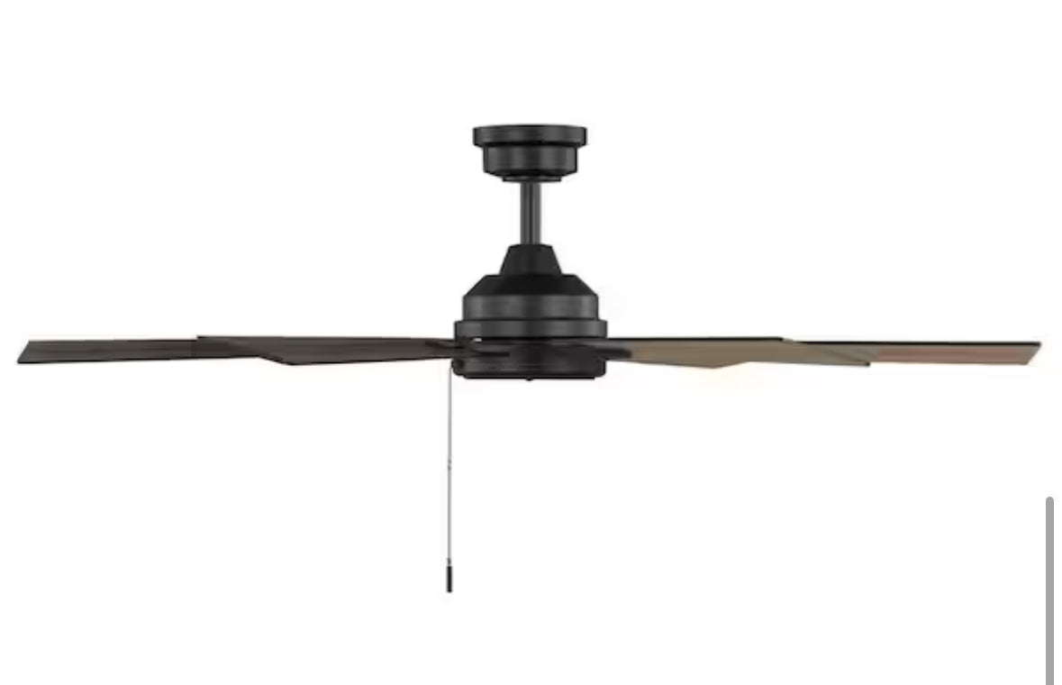 Makenna 52 in. Indoor/Covered Outdoor Ceiling Fan in Matte Black