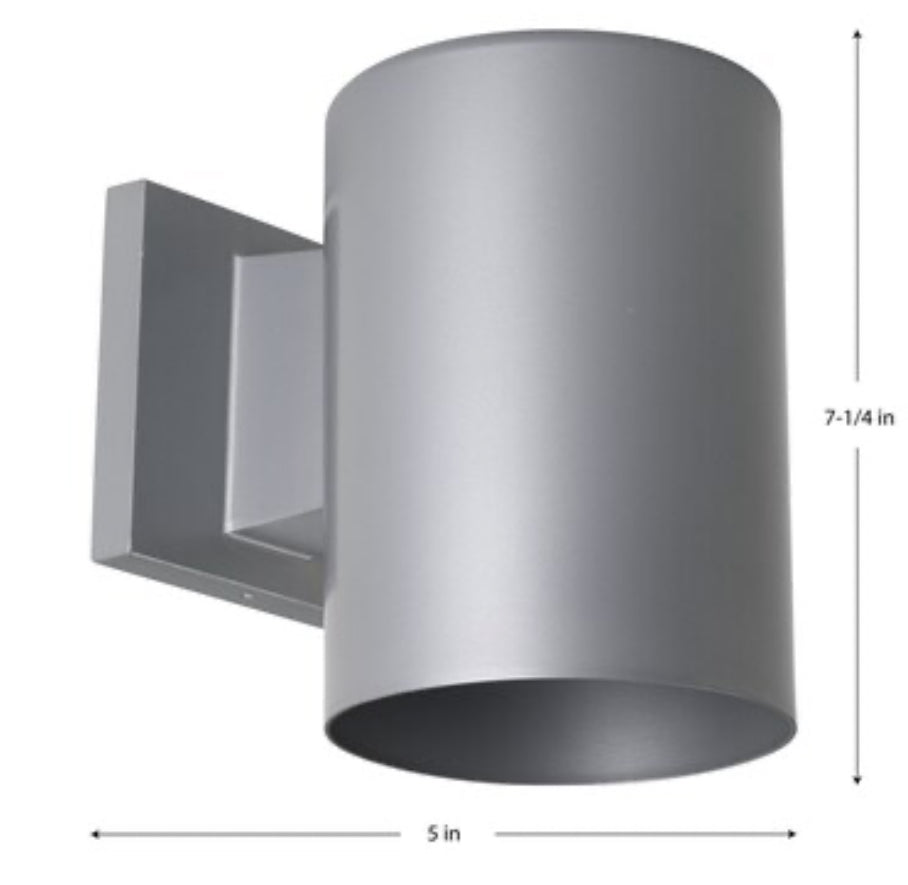 Progress Lighting Cylinder 7.5-in H Gray Dark Sky Integrated LED Outdoor Wall Light