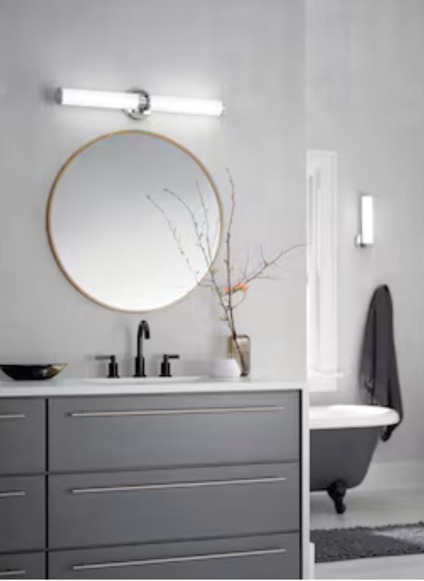 Kichler Indeco 5-in 1-Light Polished Nickel LED Transitional Vanity Light