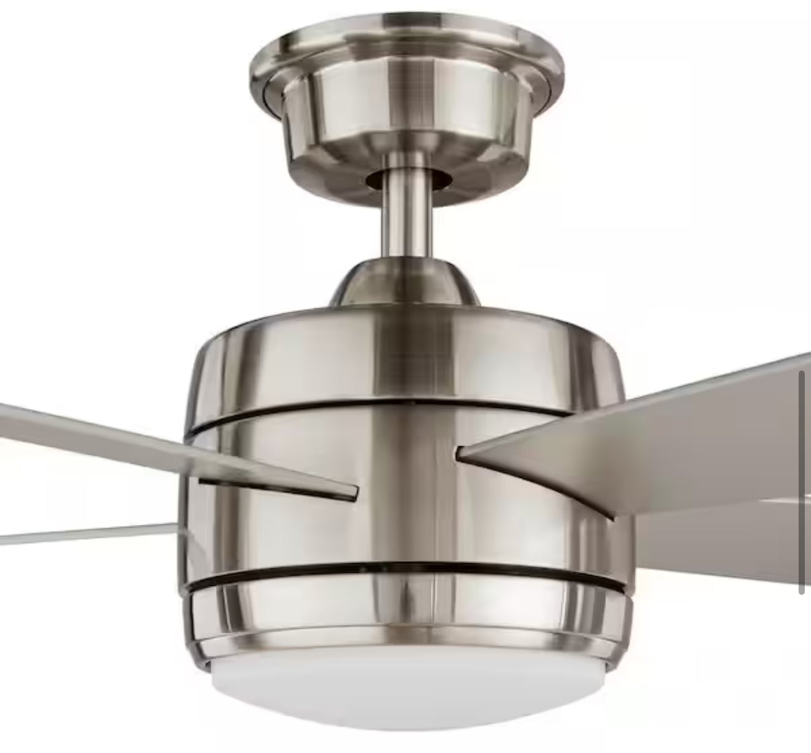 Averly 52 in. Indoor Brushed Nickel Ceiling Fan with Adjustable White Integrated LED with Remote Control Included