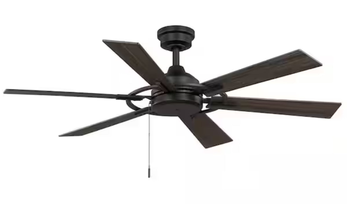 Makenna 52 in. Indoor/Covered Outdoor Ceiling Fan in Matte Black