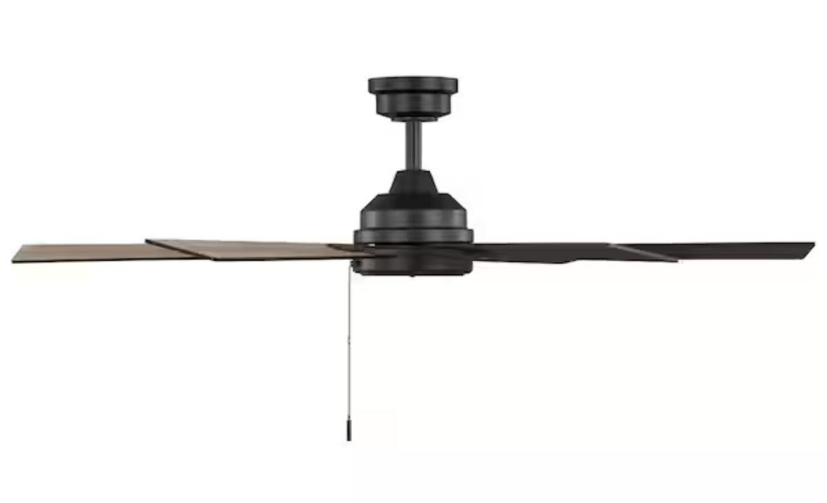 Makenna 52 in. Indoor/Covered Outdoor Ceiling Fan in Matte Black