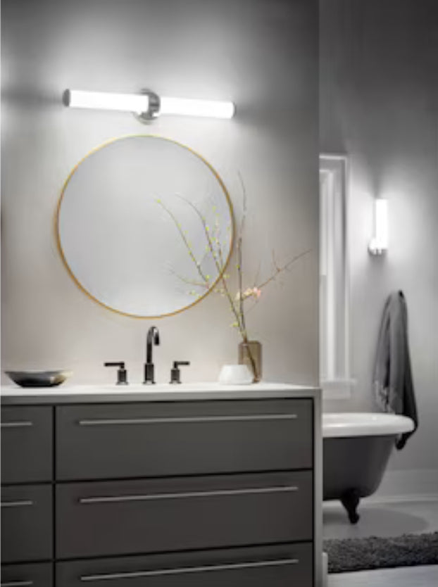 Kichler Indeco 5-in 1-Light Polished Nickel LED Transitional Vanity Light