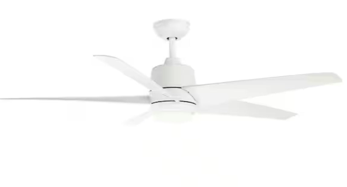 Mena 54 in. White Color Changing Integrated LED Indoor/Outdoor Matte White Ceiling Fan with Light Kit and Remote Control