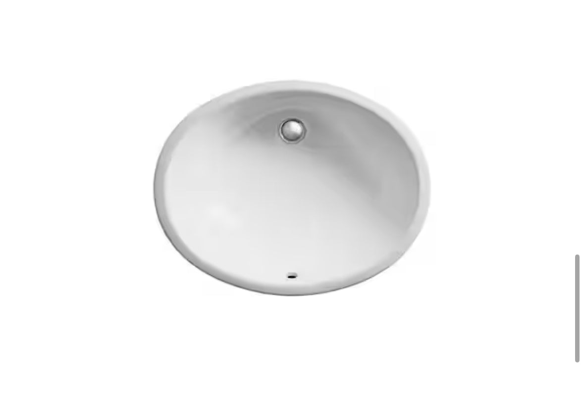 Caxton 21-1/4 in. Vitreous China Undermount Vitreous China Bathroom Sink in White