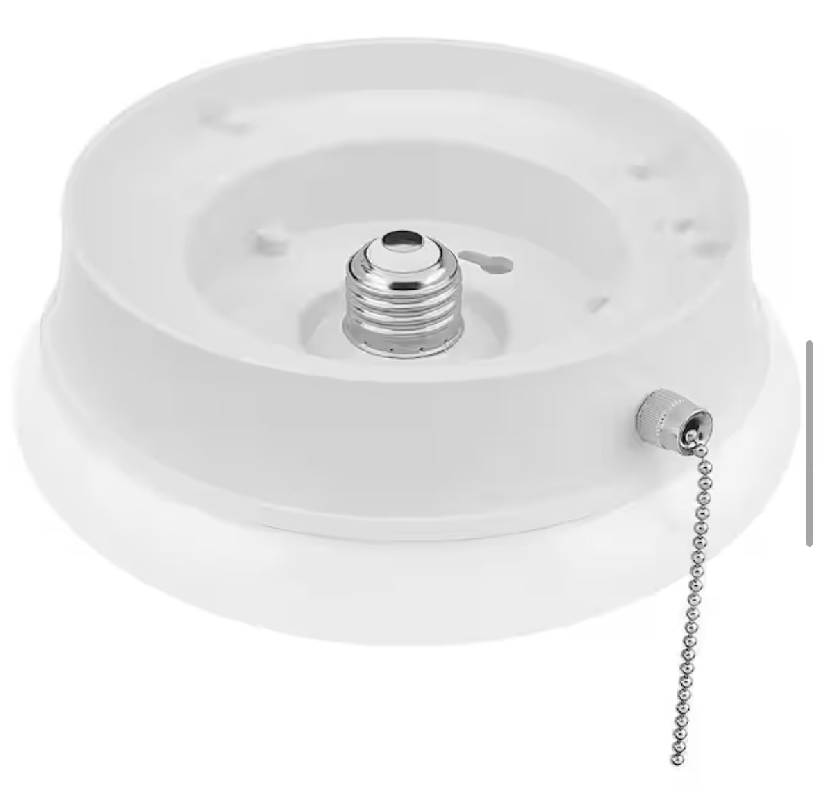 Spin Light 7 in. Closet Light with Pull Chain LED Flush Mount Ceiling Light 830 Lumens 4000K Bright White Basement Light