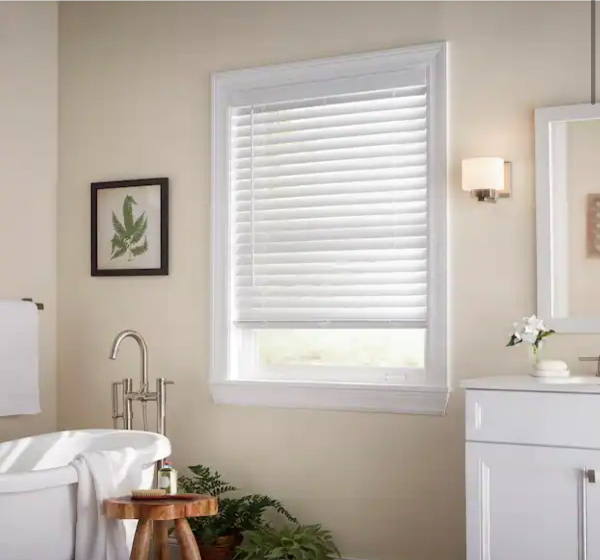 Blinds for Windows with 2 in. Slats - 27 in. W x 36 in. L (Actual Size 26.5 in. W x 36 in. L)