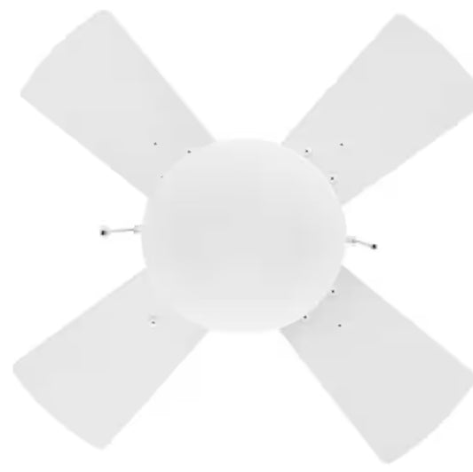 Metarie II 24 in. Indoor Matte White Ceiling Fan with Light