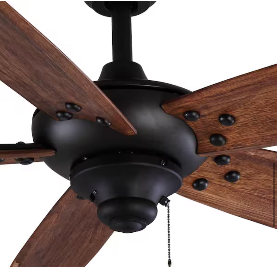 Altura 48 in. Indoor/Outdoor Matte Black Ceiling Fan with Downrod and Reversible Motor; Light Kit Adaptable
272