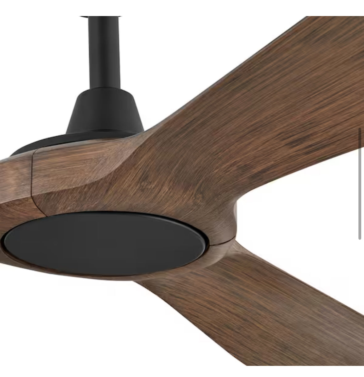 Tager 60 in. Smart Indoor/Outdoor Matte Black with Whiskey Barrel Blades Ceiling Fan with Remote Powered by Hubspace