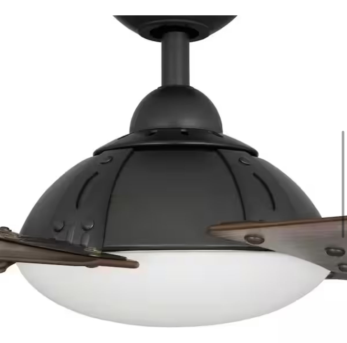 Draper 54 in. LED Outdoor Natural Iron Ceiling Fan with Remote Control