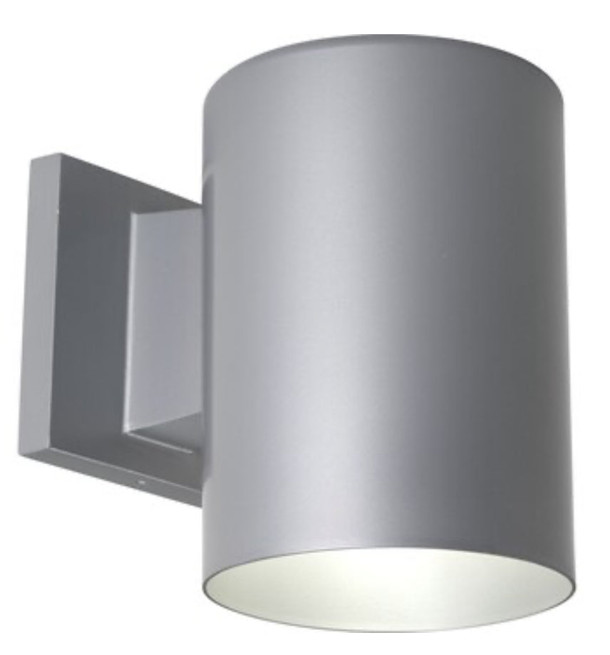 Progress Lighting Cylinder 7.5-in H Gray Dark Sky Integrated LED Outdoor Wall Light