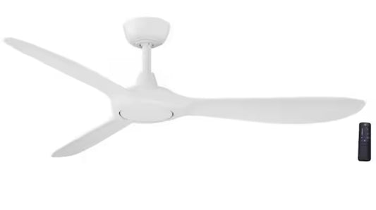 Tager 52 in. Smart Indoor/Outdoor Matte White Ceiling Fan without Light with Remote Powered by Hubspace