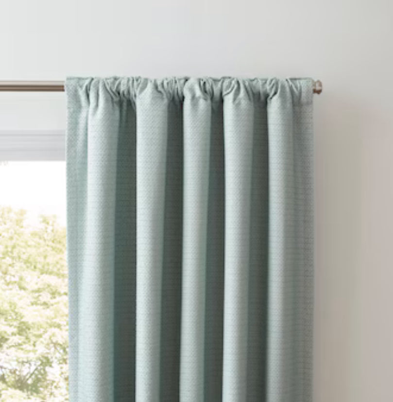 Origin 21 84-in Spa Blackout Thermal Lined Back Tab Single Curtain Panel