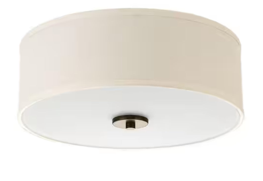 Inspire Collection Antique Bronze Integrated LED Transitional Kitchen Ceiling Light Drum Flush Moun