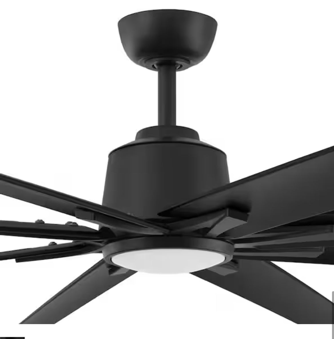 Kensgrove II 72 in. Smart Indoor/Outdoor Matte Black Ceiling Fan with Remote Included Powered by Hubspace