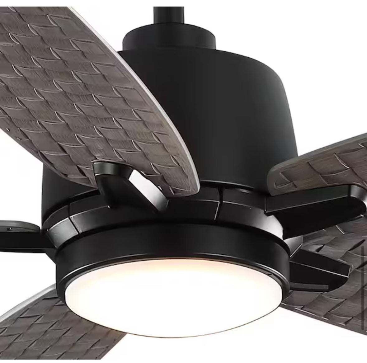 Hayden Lake 56 in. White Color Changing LED Indoor/Outdoor Matte Black Ceiling Fan with Light Kit and Remote Control