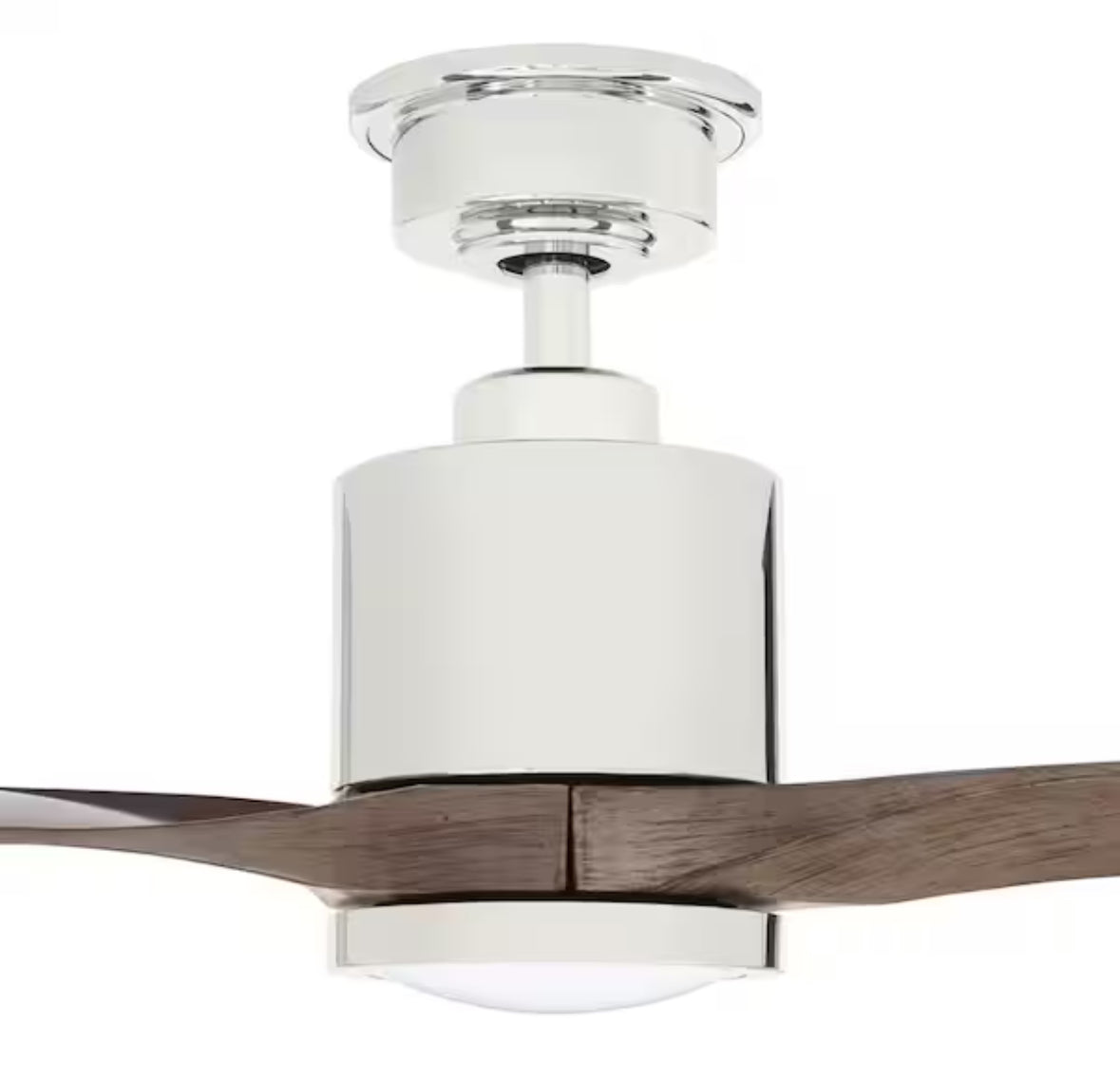 Triplex 60 in. LED Polished Nickel Ceiling Fan with Light