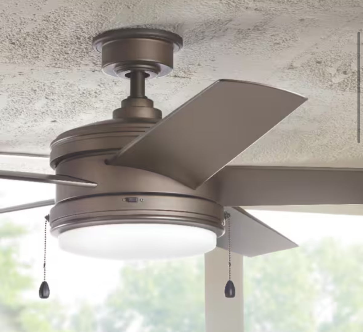 Portwood 60 in. Indoor/Outdoor Wet Rated Espresso Bronze Ceiling Fan with Integrated LED Included