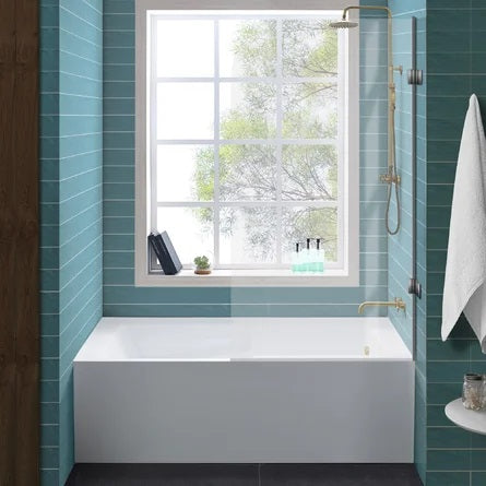 Swiss Madison Voltaire 54" Three Wall Alcove Acrylic Soaking Tub with Right Drain, and Overflow
