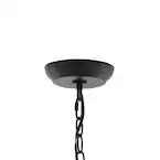 Glendale 6.75 in. 1-Light Black/Clear Outdoor LED Pendant Farmhouse Industrial Iron/Glass