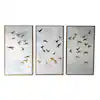 "Golden Birds" 3-Piece Gold Floating Framed Canvas Animal Art 30 in. x 48 in.