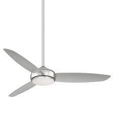 Minka Aire Java LED 54-in Polished Nickel Integrated LED Indoor/Outdoor Ceiling Fan with Light and Remote (3-Blade)