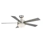 Sussex II 52 in. LED Brushed Nickel Ceiling Fan with Light and Remote Control