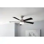 Sussex II 52 in. LED Brushed Nickel Ceiling Fan with Light and Remote Control