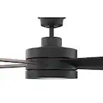 Baxtan 56 in. Indoor Matte Black Ceiling Fan with Warm White Integrated LED with Remote Included